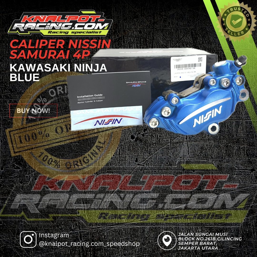 KALIPER CALIPER NISSIN 4P KAWASAKI NINJA BIRU /BLUE